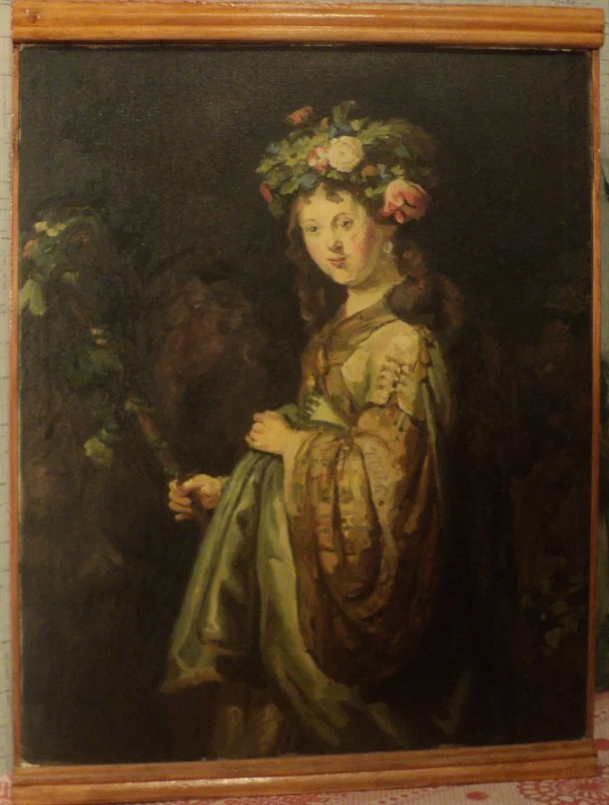 копия Рембрандт Харменс ван Рейн. Портрет Саскии в образе Флоры, 1634(холст, масло)