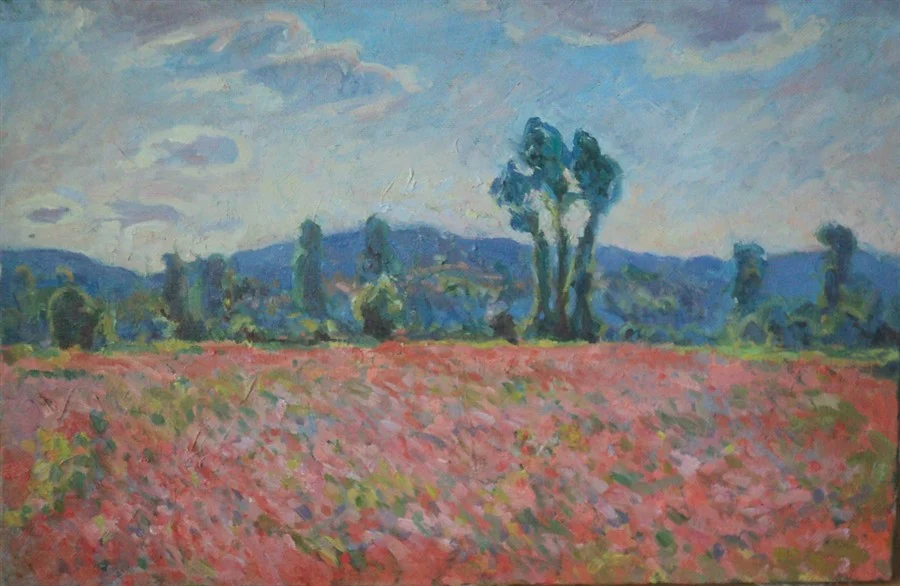 копия Эдуард Мане "Поле маков" холст, масло.