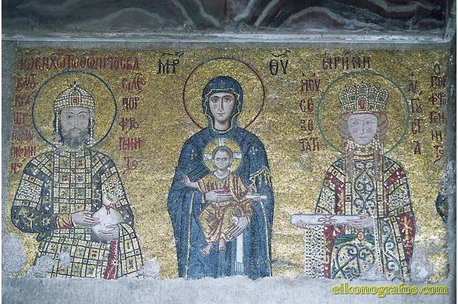 Богоматерь с Младенцем, император Иоанн II Комнин и императрица Ирина